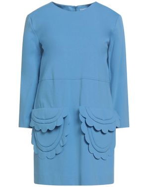 MEIMEIJ Light Mini Dress Cotton, Polyamide, Elastane, Acetate - Blue