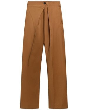 Tela Pants Polyester, Virgin Wool, Elastane - Brown