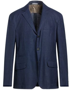 Brunello Cucinelli Blazer Linen, Wool, Silk - Blue