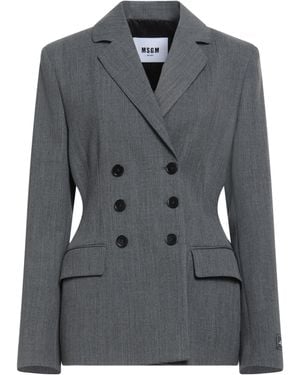 MSGM Lead Blazer Polyester, Virgin Wool, Elastane - Black