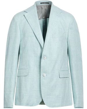 EDUARD DRESSLER Blazer Linen, Virgin Wool - Blue