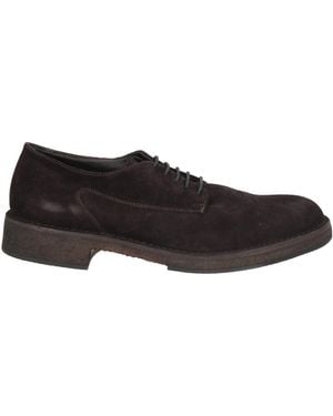 Pantanetti Charcoal Lace-Up Shoes Leather - Black