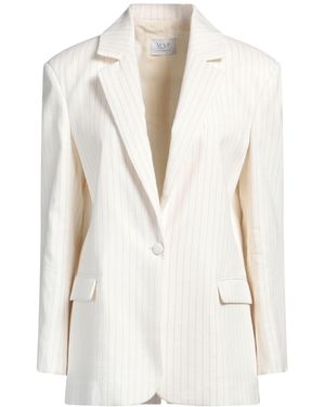 MVP WARDROBE Blazer Linen, Cotton, Viscose, Polyester - White