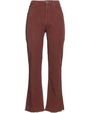 Ottod'Ame We Love Denim Chocolate Trousers Cotton, Elastane - Red
