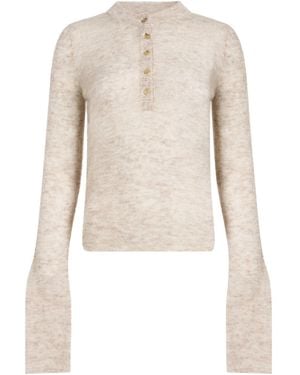Haikure Sweater Baby Alpaca Wool, Recycled Nylon - Natural