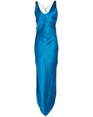House of Amen Maxi Dress Acetate, Viscose - Blue