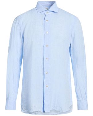 Mazzarelli Sky Shirt Linen - Blue