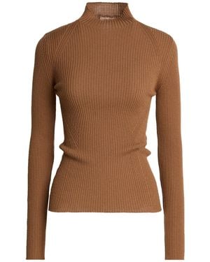 Twinset Camel Turtleneck Wool - Brown