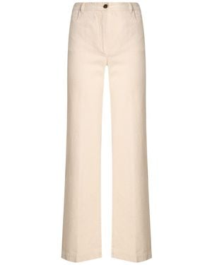 Hartford Cream Pants Cotton - White