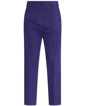 ALESSIA SANTI Pants Linen, Cotton, Elastane - Blue