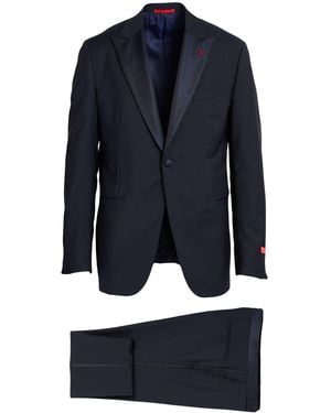 Isaia Suit Wool, Mohair Wool - Blue