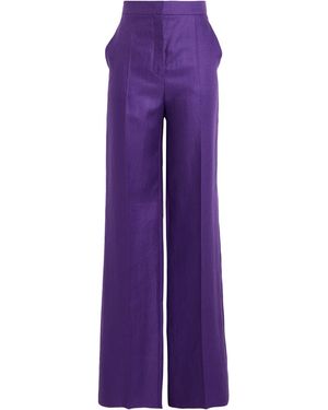 Max Mara Trousers Linen - Purple
