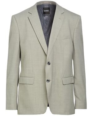 BOSS Blazer Polyester, Virgin Wool, Elastane - Gray