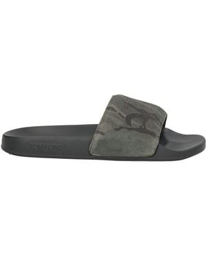 Tom Ford Military Sandals Leather - Grey