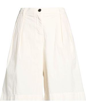 I LOVE MP Ivory Shorts & Bermuda Shorts Cotton, Elastane - White