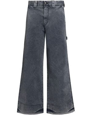 White Sand Pants Cotton, Elastane - Blue