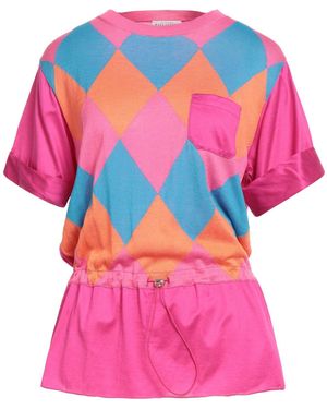 Ballantyne Fuchsia Jumper Cotton - Pink