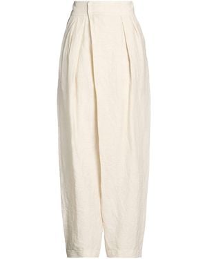 Uma Wang Pants Linen, Polyamide - White