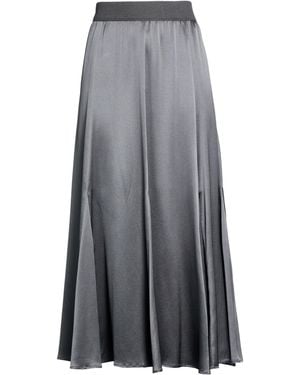 Agnona Midi Skirt Silk - Gray