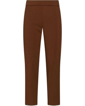 Patrizia Pepe Trousers Polyester, Elastane - Brown
