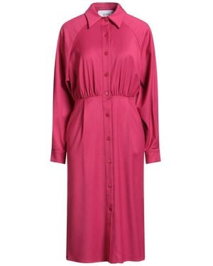 Silvian Heach Midi Dress Polyester, Viscose, Elastane - Pink