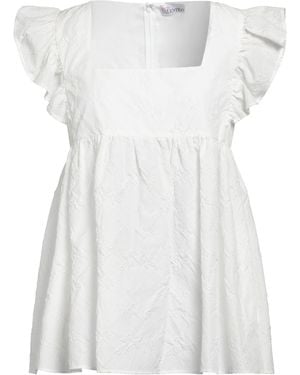 RED Valentino Top Polyester, Polyamide - White