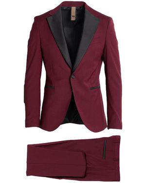 MULISH Burgundy Suit Polyester, Wool, Elastane - Red