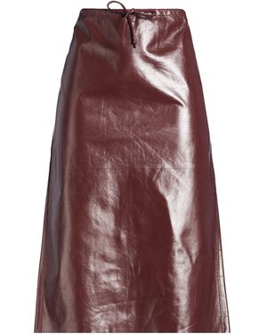 Tod's Midi Skirt Lambskin - Purple
