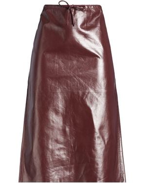 Tod's Midi Skirt Lambskin - Purple