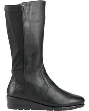 Melluso Boot Leather, Textile Fibres - Black
