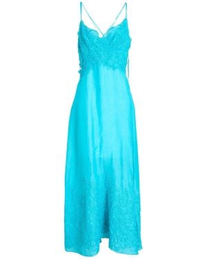 Ermanno Scervino Azure Maxi Dress Cotton, Linen, Polyester, Polyamide - Blue