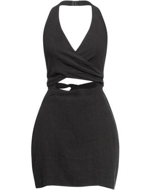 Natalie Rolt Mini Dress - Black