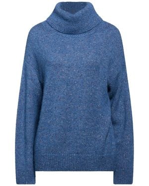 Gran Sasso Turtleneck Alpaca Wool, Viscose, Polyamide, Virgin Wool - Blue