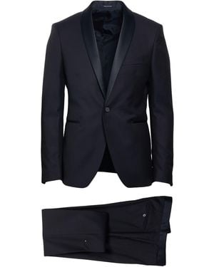 Tagliatore Midnight Suit Wool, Silk - Blue