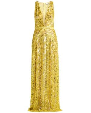 Elisabetta Franchi Maxi Dress Polyamide, Polyester, Elastane - Metallic