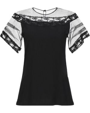 Ermanno Scervino T-Shirt Cotton, Polyester, Polyamide - Black