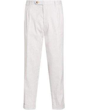 Windsor. Light Pants Linen, Cotton, Elastane - White
