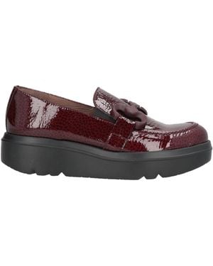 Wonders Burgundy Loafers Leather - Brown