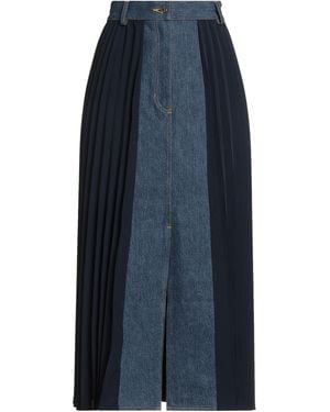 Sandro Midi Skirt Polyester, Cotton - Blue