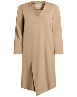 ALESSIA SANTI Camel Mini Dress Cotton, Elastane - Natural