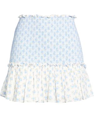 LoveShackFancy Sky Mini Skirt Cotton - Blue