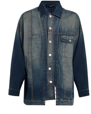 Isabel Benenato Denim Outerwear Cotton - Blue