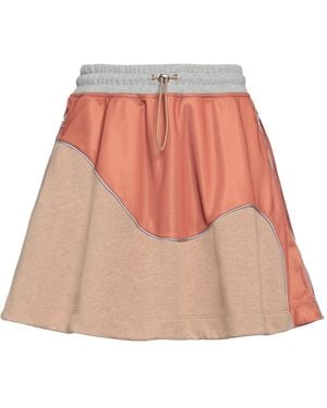Ganni Camel Mini Skirt Cotton, Organic Cotton, Polyester, Recycled Polyester, Elastane - Natural