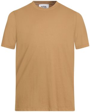 Alpha Studio Camel T-Shirt Cotton, Elastane - Natural