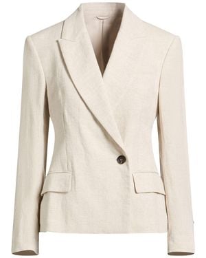 Brunello Cucinelli Blazer Linen, Polyester, Polyamide - Natural