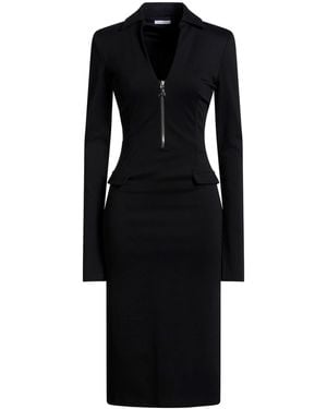 Patrizia Pepe Midi Dress Viscose, Polyamide, Elastane - Black