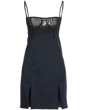 The Attico Mini Dress Virgin Wool, Polyamide, Lycra - Blue