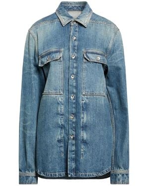 Rick Owens Denim Shirt Cotton - Blue