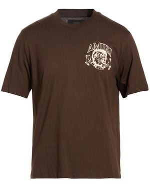 Amiri Dark T-Shirt Cotton - Brown