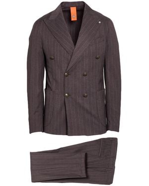Bharnaba Charcoal Suit Polyester, Viscose, Elastane - Gray